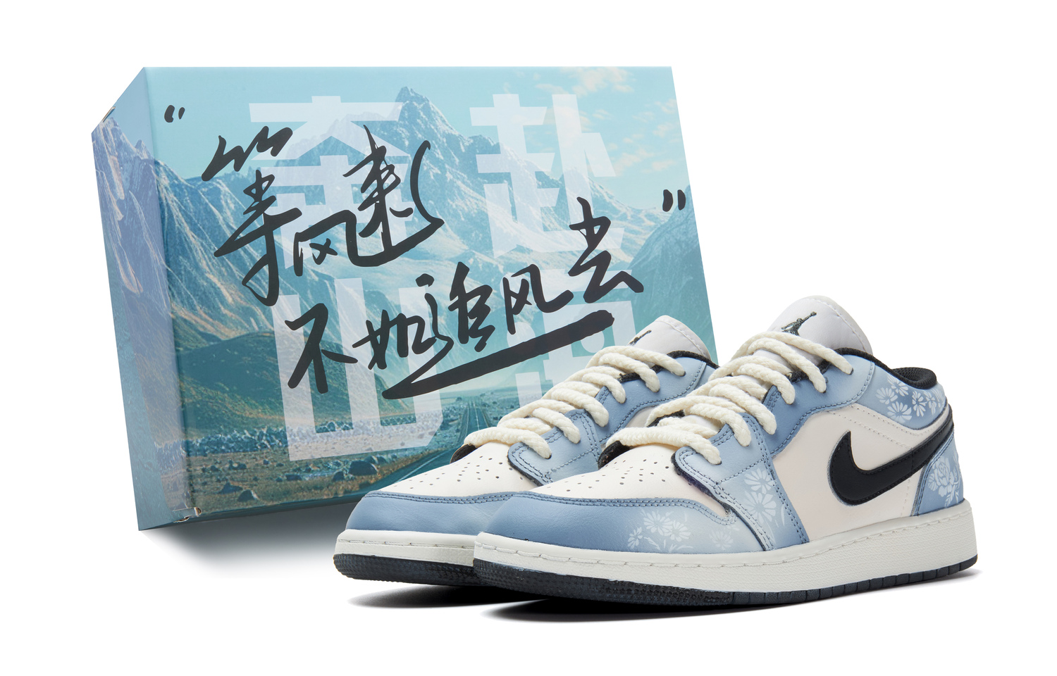 

Jordan Air 1 нескользящие износостойкие низкие детские баскетбольные кроссовки beige blue для подростков