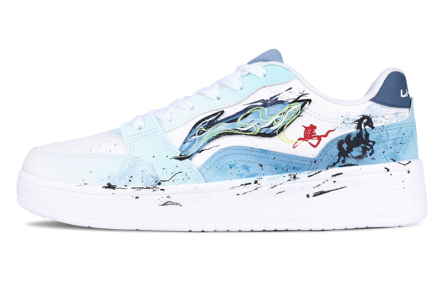 

Мужские скейтбордные кроссовки LiNing Acer Truncatum с износостойкой амортизацией и низким верхом., белый