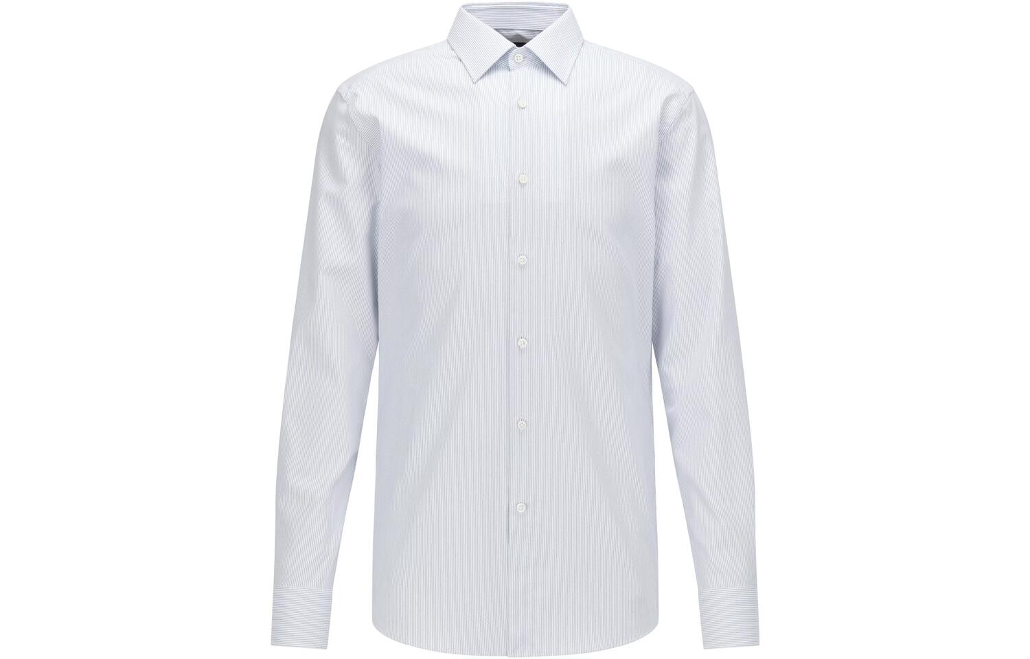 

Hugo Boss Рубашки мужские синие с острым воротником, средней толщины, другие