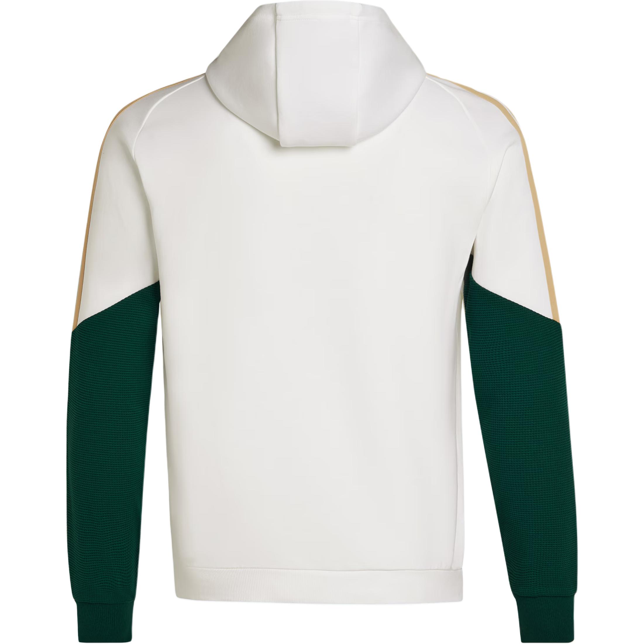 Италия 26 TIRO SWEAT Толстовка мужская Adidas, белый/зеленый — фото 3