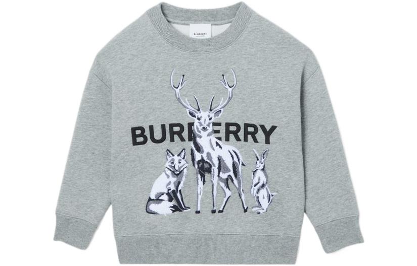 

Толстовка детская Burberry с рисунком, серый