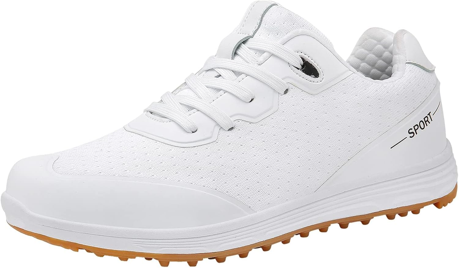 

Мужские гольф-кроссовки, дышащие с сеткой, без шипов, для гольфа, уличная нескользящая спортивная обувь для взрослых и молодежи Vibliss, белый