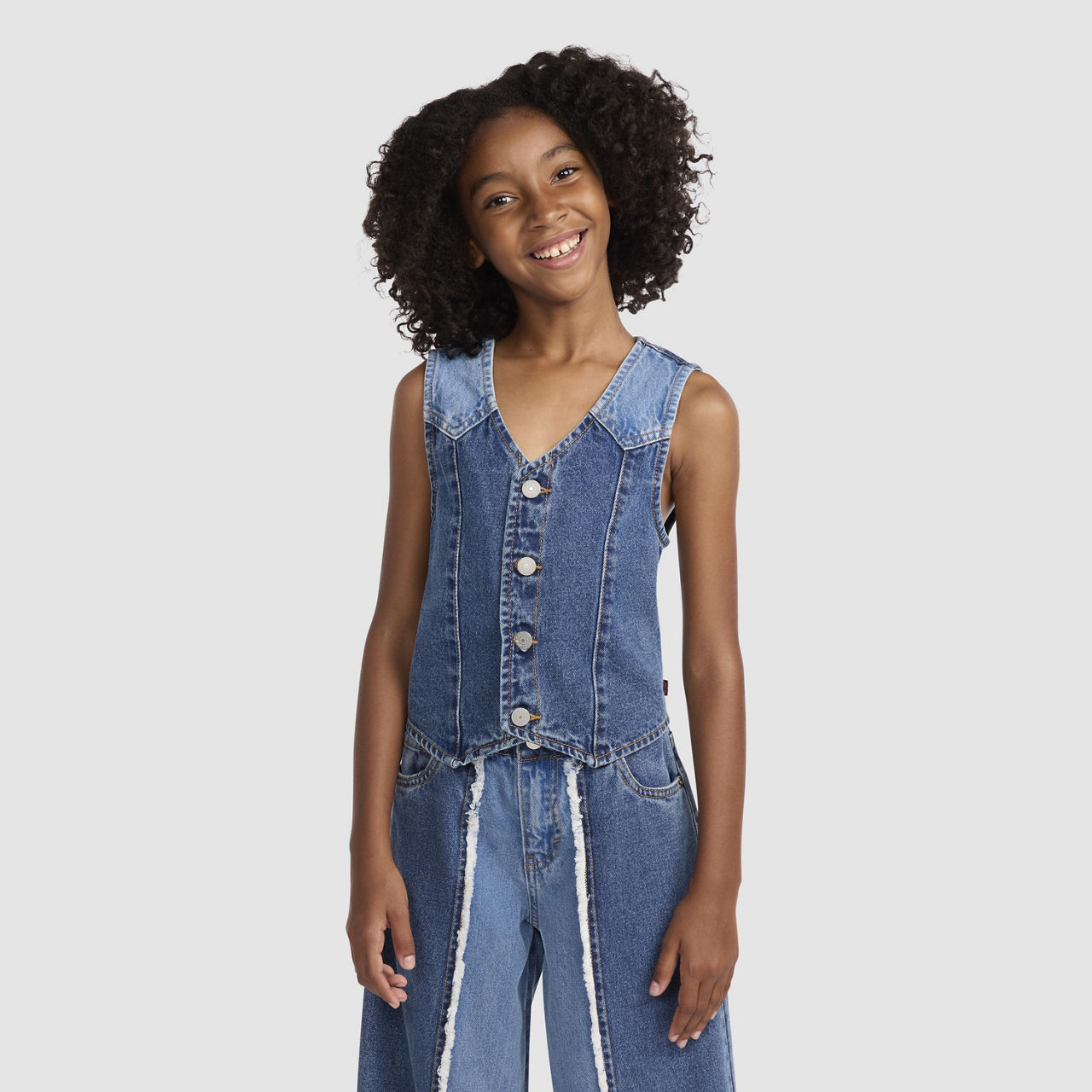 Жилет Shade Blocked для больших девочек S-xl Levi's, Rodeo - Medium Wash — фото 2
