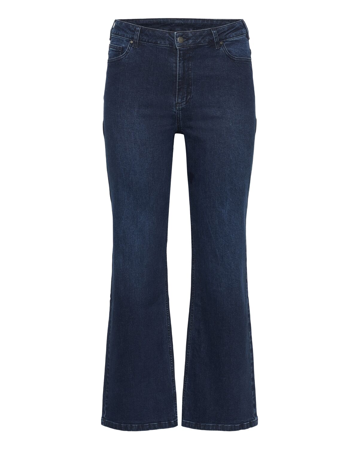 

KAFFE CURVE Джинсы-клеш 'KCFlora' в темно-синем цвете