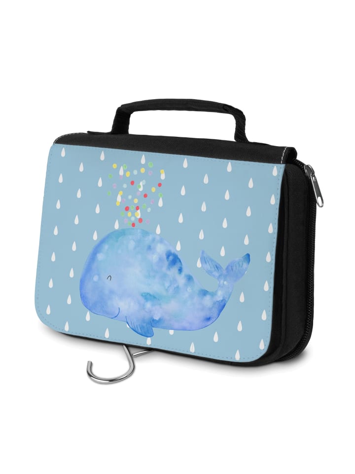 

Mr. & Mrs. Panda Косметичка в виде кита, украшенная конфетти, без слогана, пастельно-голубого цвета