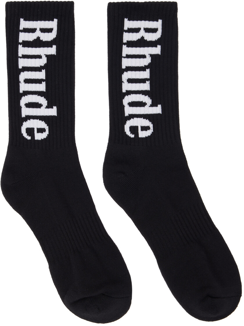 

Эксклюзивные черные носки SSENSE RH Vertical Rhude