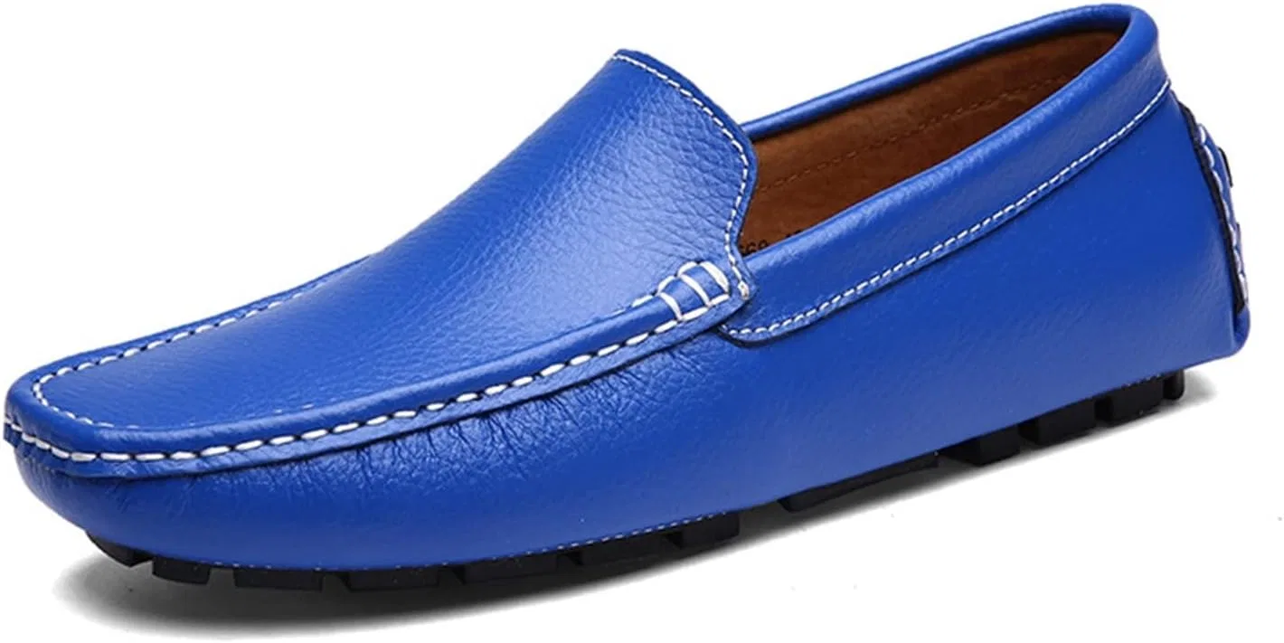 Мужские лоферы на каждый день, кожаные, Royal Blue PUGHGAETZF