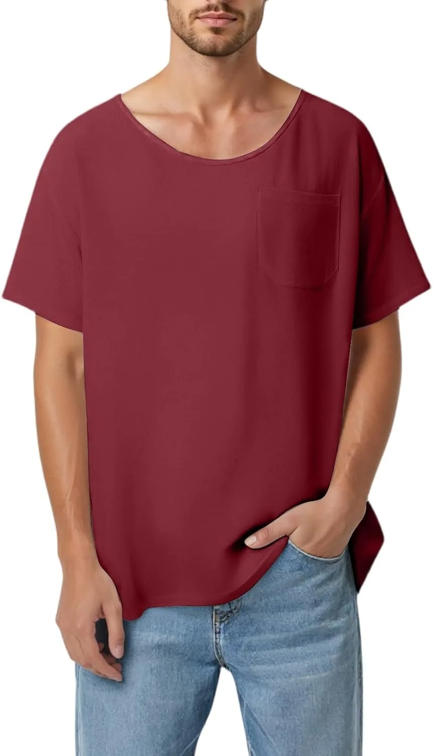 

WENKOMG1 мужская повседневная футболка с круглым вырезом, короткий рукав, S-2XL