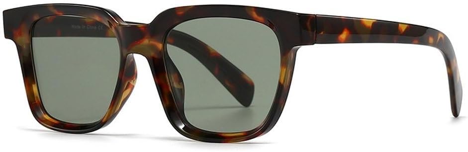 

Квадратные женские солнцезащитные очки, модные сине-зеленые оттенки, защита от ультрафиолета UV400; мужские солнцезащитные очки в стиле ретро-панк SKFGNX, Leopard Green