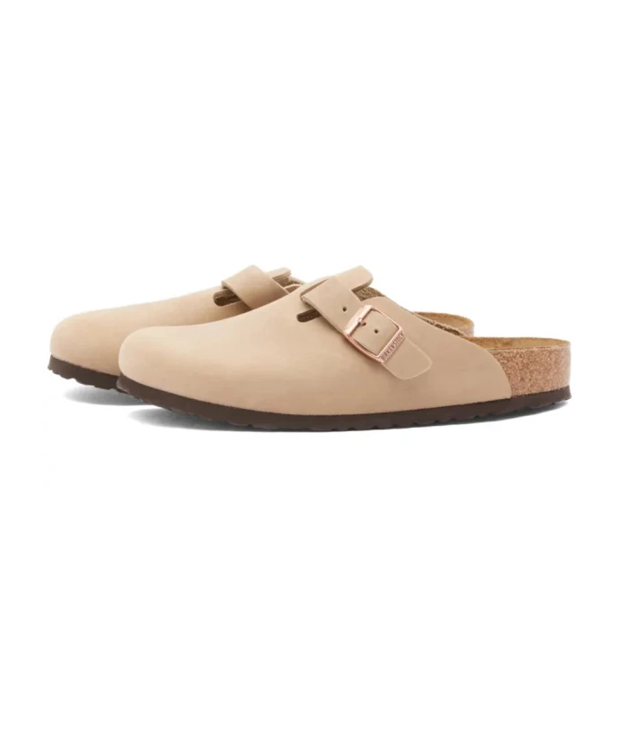 Бостонские сабо из промасленной кожи Birkenstock, коричневый — фото 2