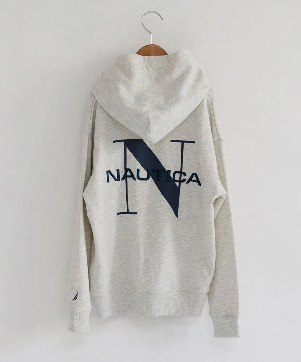 Детская худи Nautica BACK N с логотипом, хлопок/полиэстер, цвет слоновая кость