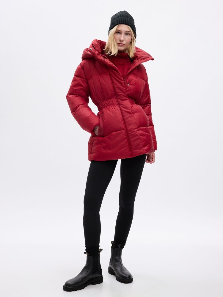 

Стеганая куртка primaloft с капюшоном Gap, красный