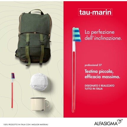 Tau Marin Зубная щетка Tau-Marin Professional 27 с очень мягкой щетиной + антибактериальная — фото 3