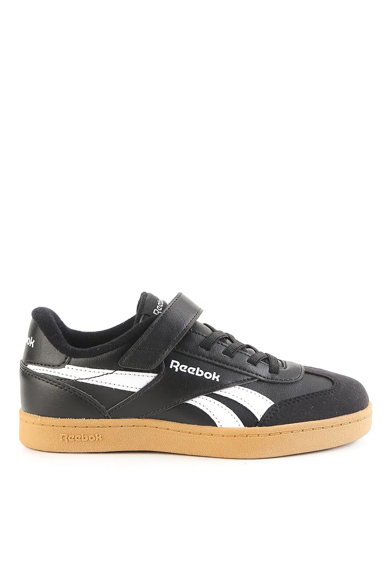 Кроссовки детские спортивные, с эластичной вставкой и верхним ремешком, Smash Edge Reebok, черный/белый