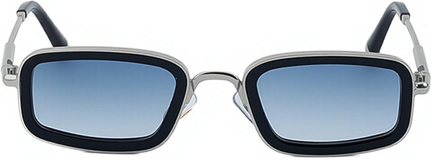 

Женские солнцезащитные очки прямоугольной формы, модель 2025, роскошная металлическая оправа, винтажные солнцезащитные очки в стиле панк для активного отдыха, защита от УФ-излучения для мужчин mincl, Green