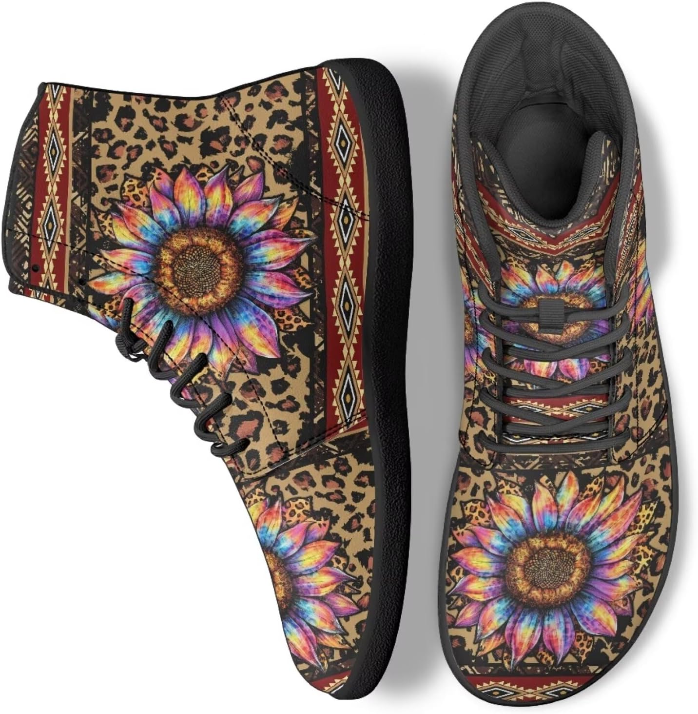 

Женские высокие кроссовки-бабочки для ходьбы из искусственной кожи, беговые кроссовки, спортивные кеды Ecaestolph, коричневый