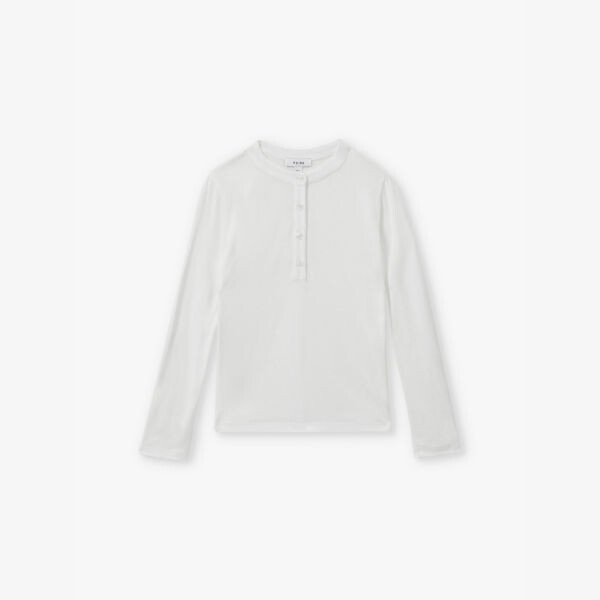 

Тканый топ Tess с длинными рукавами 9-13 лет Reiss, белый