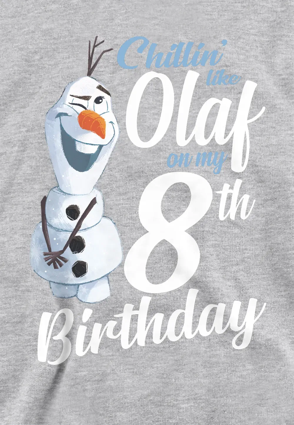 Детский худи Frozen Chillin Like Olaf Disney, серый — фото 2