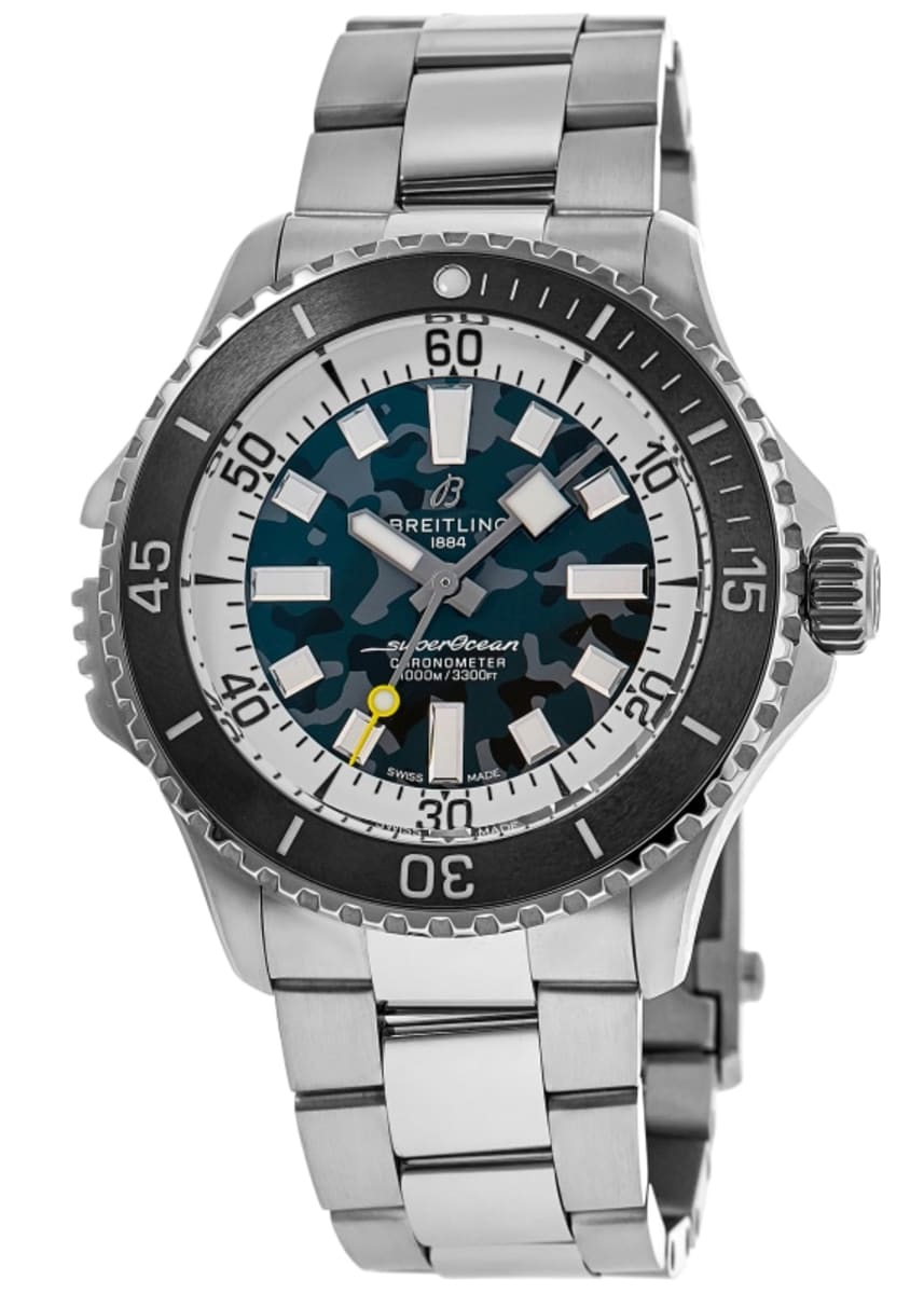 

Мужские часы Breitling Superocean Automatic 46 Super Diver с серым циферблатом и титаном E10379351B1E1, серый