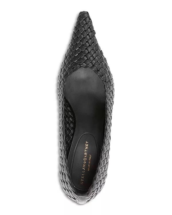 Женские плетеные туфли Эльза Stella Mccartney, черный — фото 4