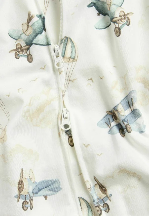 Пижама с принтом воздушных шаров Newbie, Off-White — фото 3