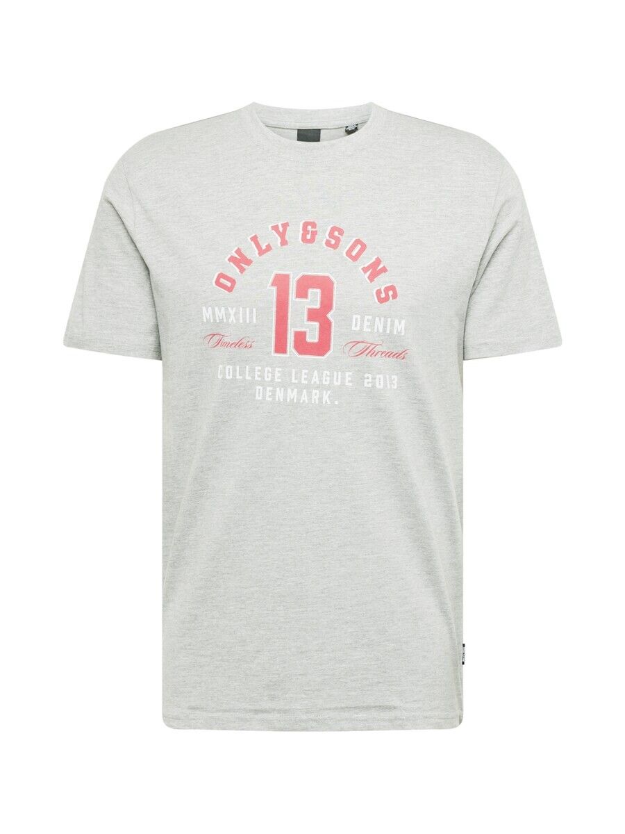 

Классическая футболка Only & Sons Shirt LENNY LIFE, светло-серый