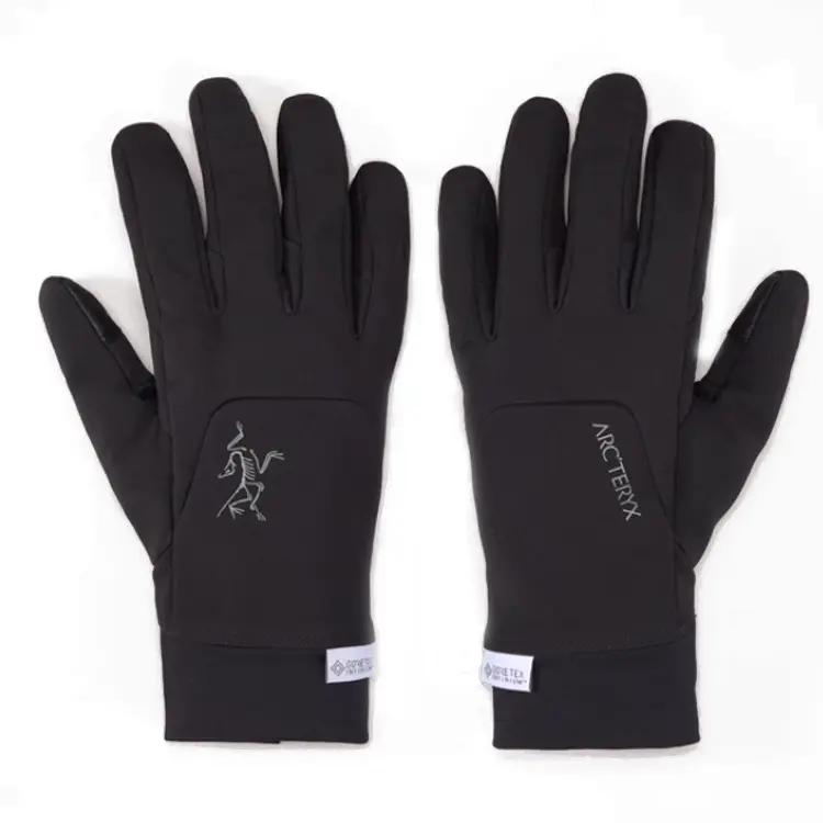 

Arcteryx Унисекс перчатки из софтшелл ткани черные, Black