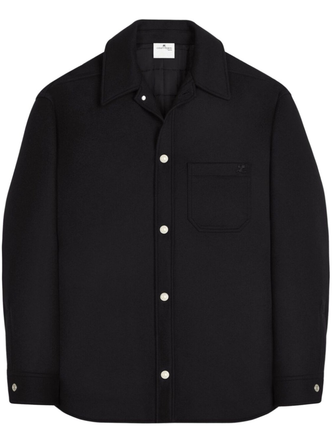 

Courrèges рубашка из смесовой шерсти, черный
