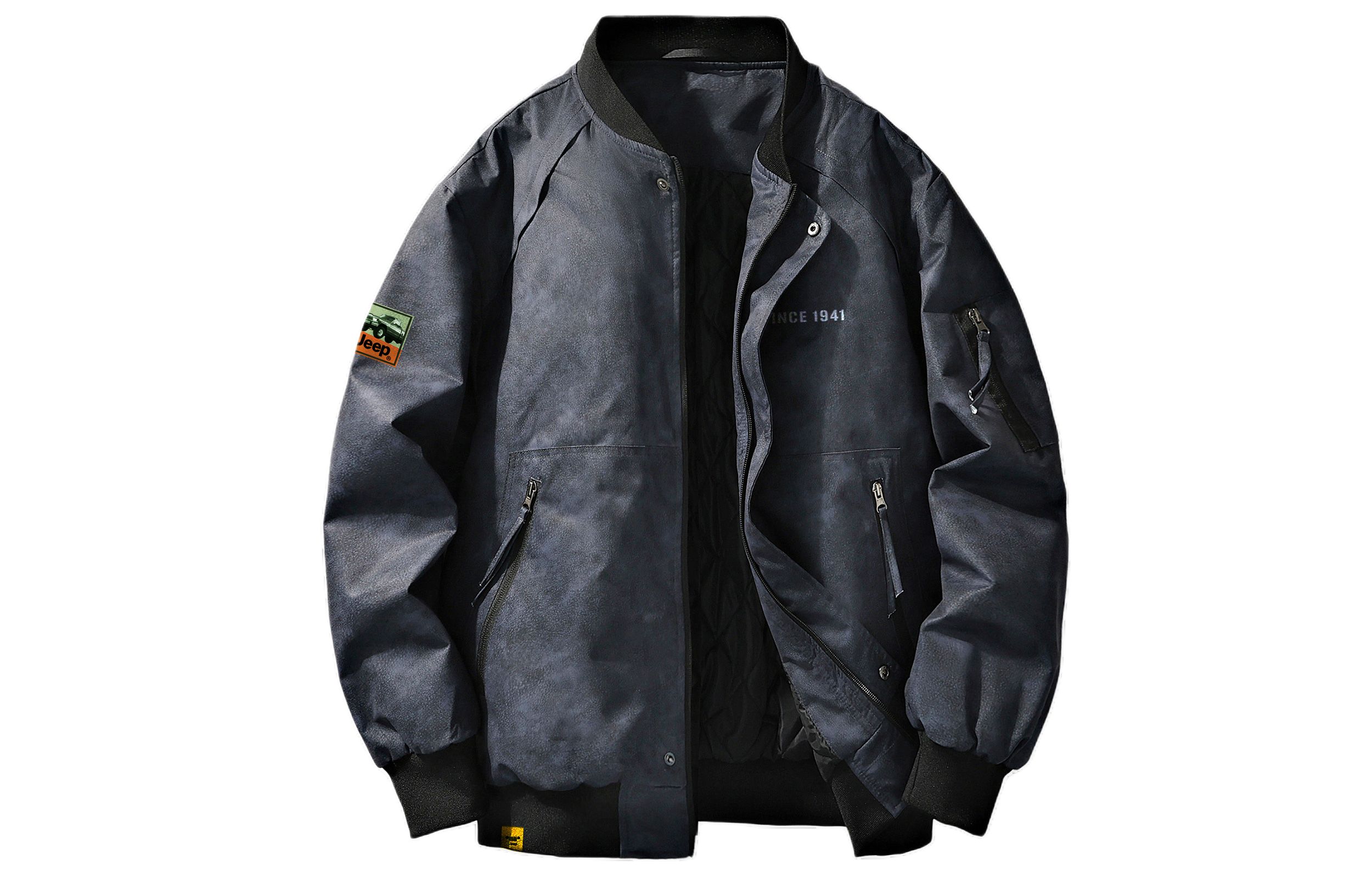 

Пуховик Unisex Baseball Collar Moderate Pilot Jeep, pure черный