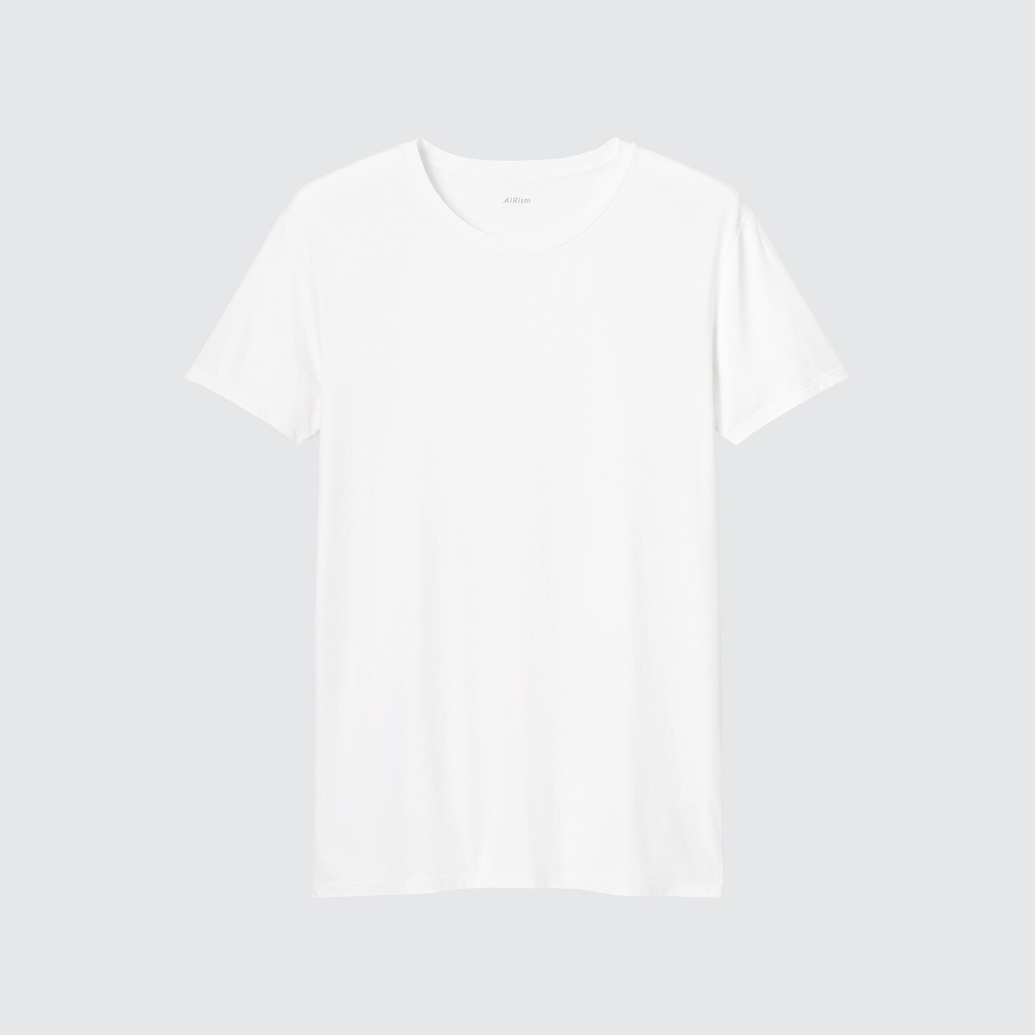 Футболка Uniqlo AIRism белая с круглым вырезом и скрытой обработкой горловины — фото 3