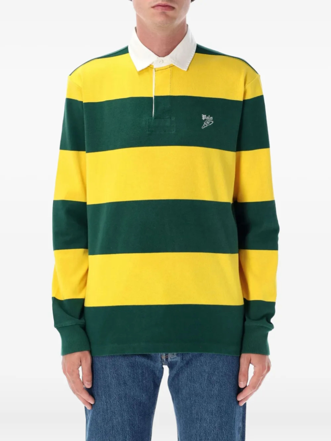 

Рубашка поло Polo Ralph Lauren в полоску регби, зеленый