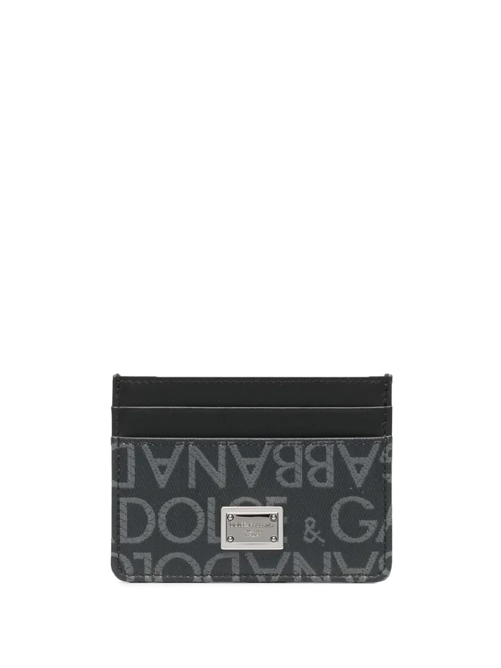 

Жаккардовый картхолдер с логотипом DOLCE & GABBANA, черный