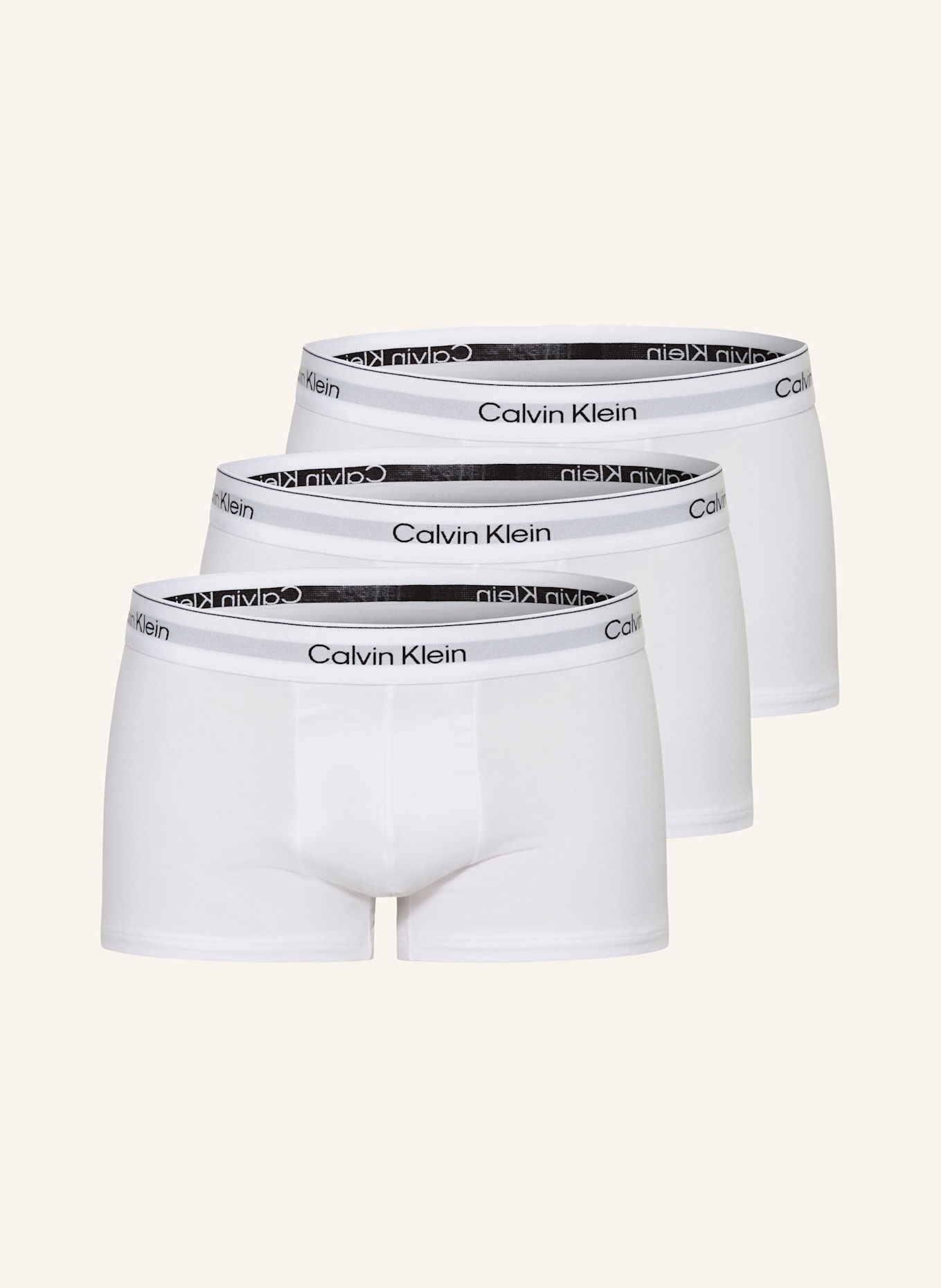 

Упаковка из 3 трусов-боксеров Icon из хлопка стретч с низкой посадкой Calvin Klein, белый