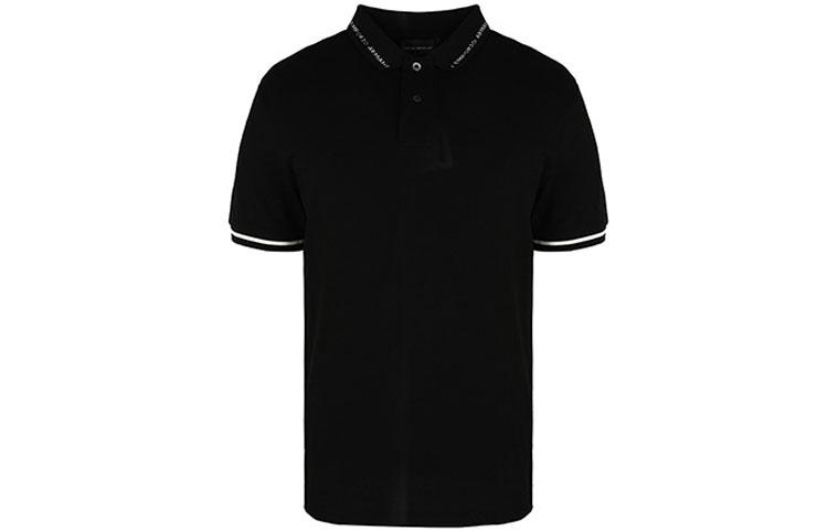

EMPORIO ARMANI Рубашка-поло мужская черная