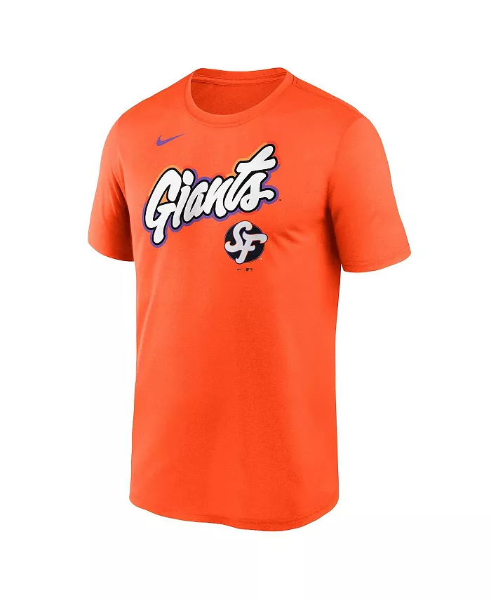 Мужская футболка San Francisco Giants 2025 City Connect Team Phrase Legend Performance оранжевого цвета Nike — фото 2