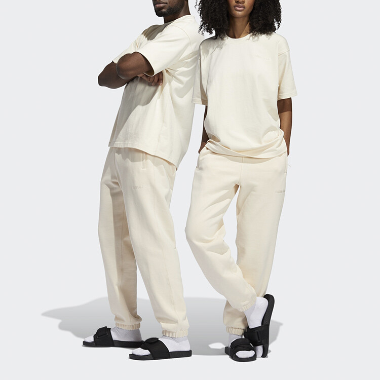 Трикотажные спортивные штаны Philippine And Dong Joint Series унисекс светло-рисового цвета Adidas Originals, белый — фото 3