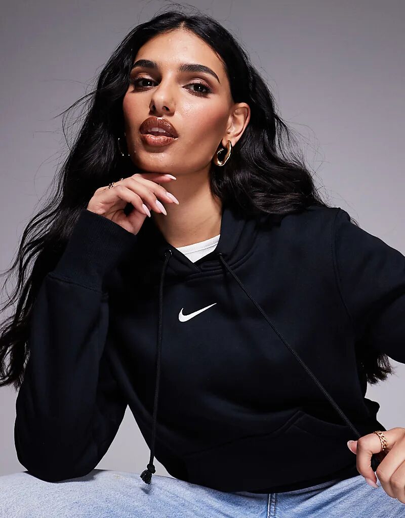 

Толстовка с капюшоном Phoenix Fleece черного цвета Nike