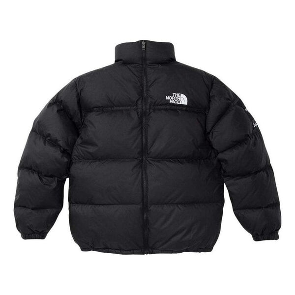 

Куртка x the north face split nuptse jacket 'black white' Supreme, черный