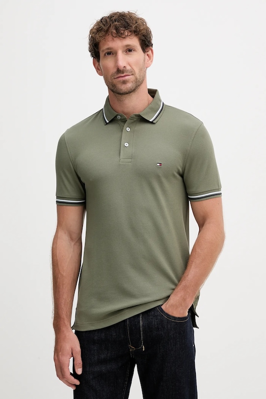 

Поло Tommy Hilfiger, зеленый