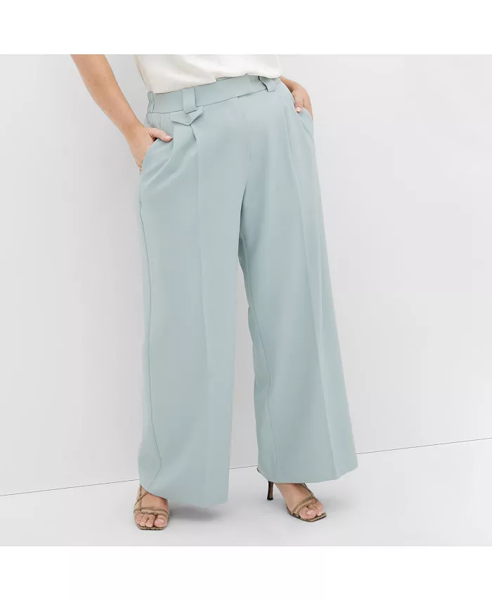 

Креповые брюки Jazmin больших размеров CITY CHIC, зеленый