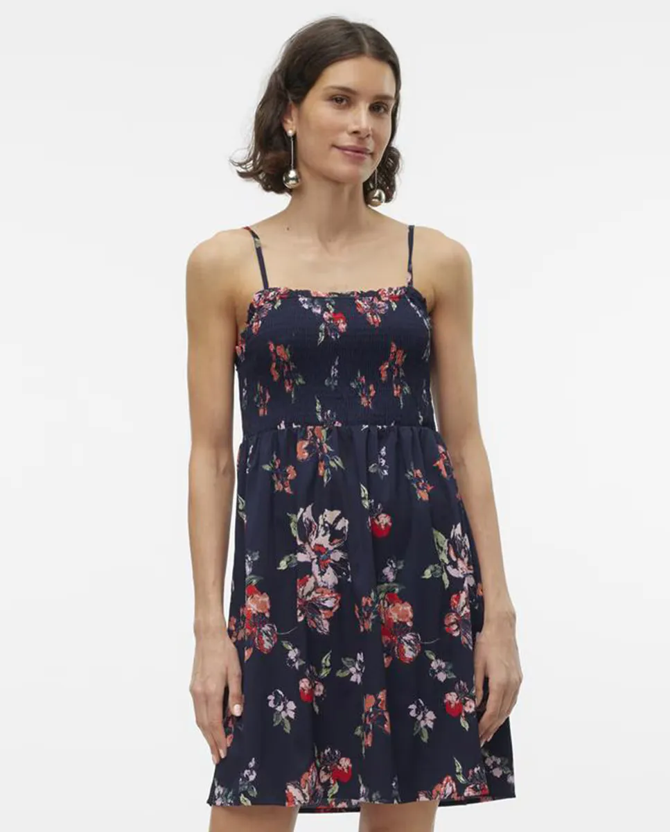 

Платье с бретельками Honeycomb Vero Moda, темно-синий