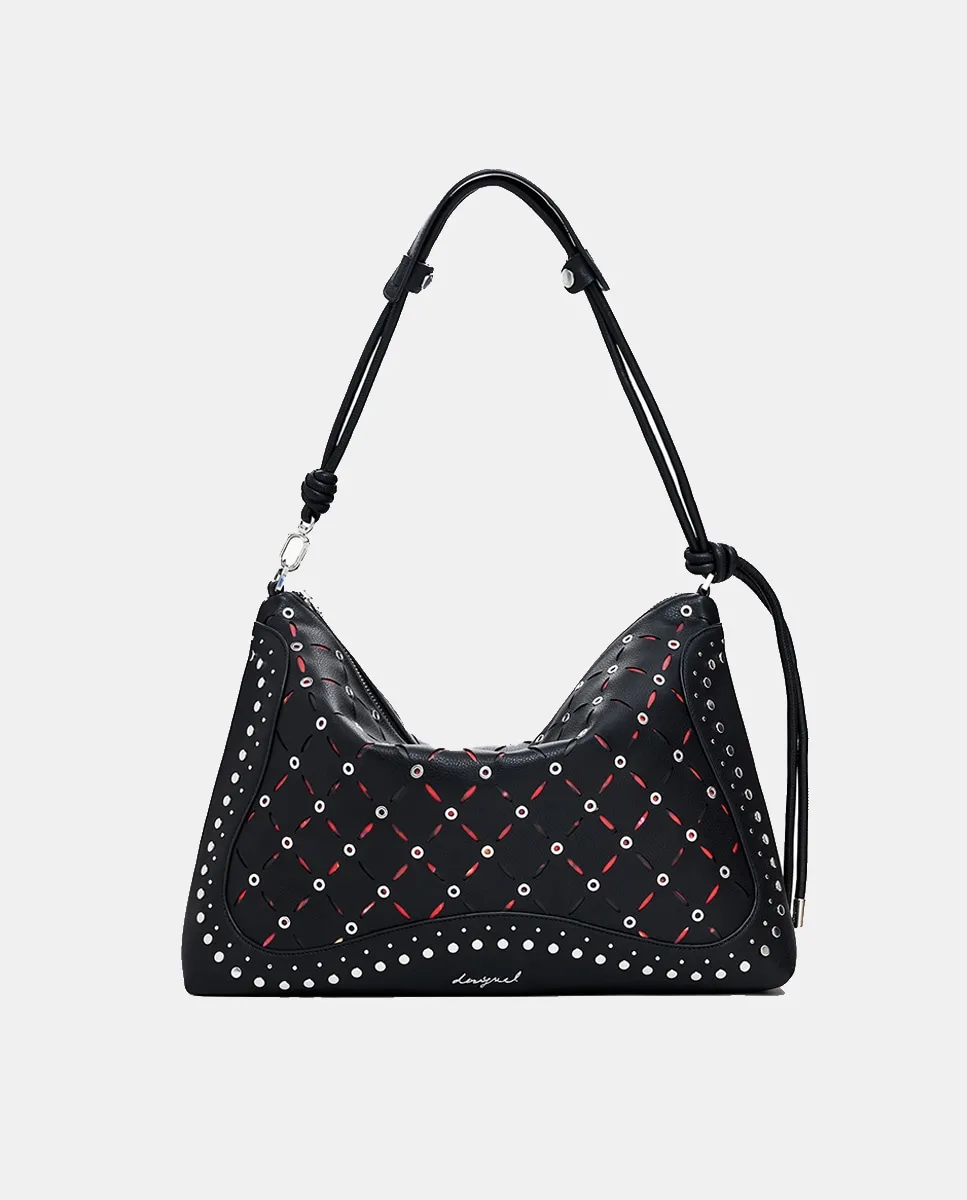 

Сумка из искусственной кожи с вырубкой, средняя Desigual, черный