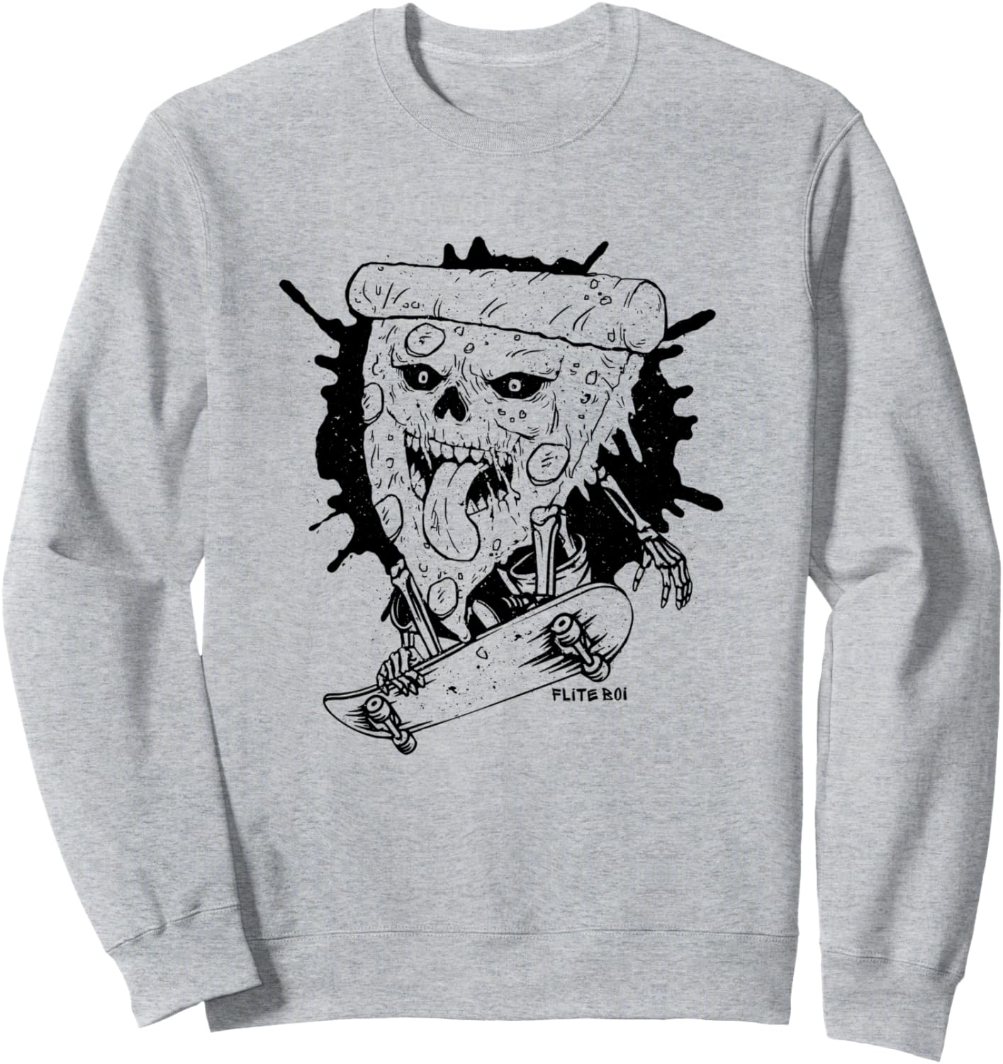 

Flite Boi - Скейтборды - Толстовка с графическим изображением монстра Человек-пицца, серая, Серый, Flite Boi - Скейтборды - Толстовка с графическим изображением монстра Человек-пицца, серая