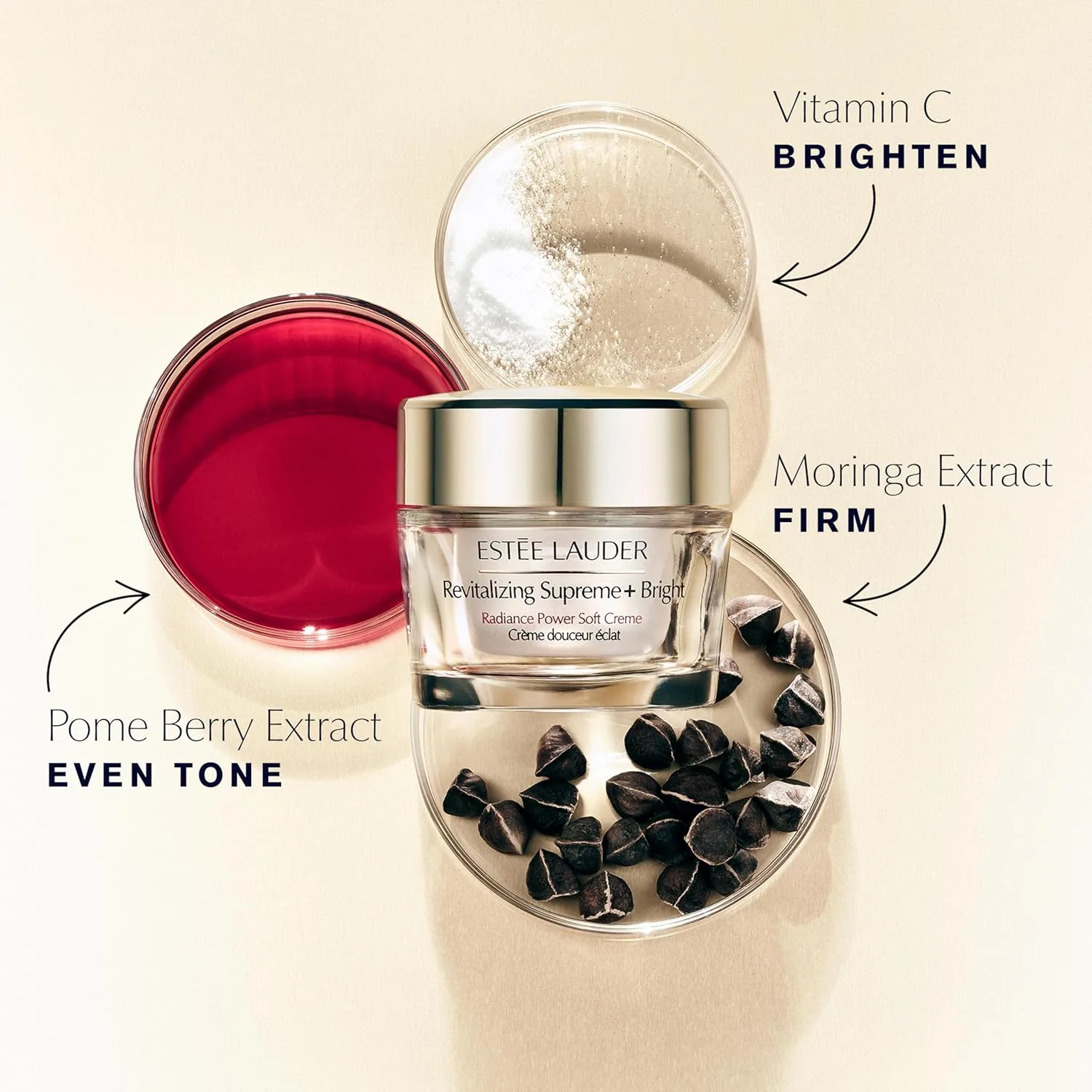 Сыворотка Estée Lauder — Увлажняющий Revitalizing Supreme+ Bright Radiance Power Soft Cream с витамином С | Для, 48 г — фото 3