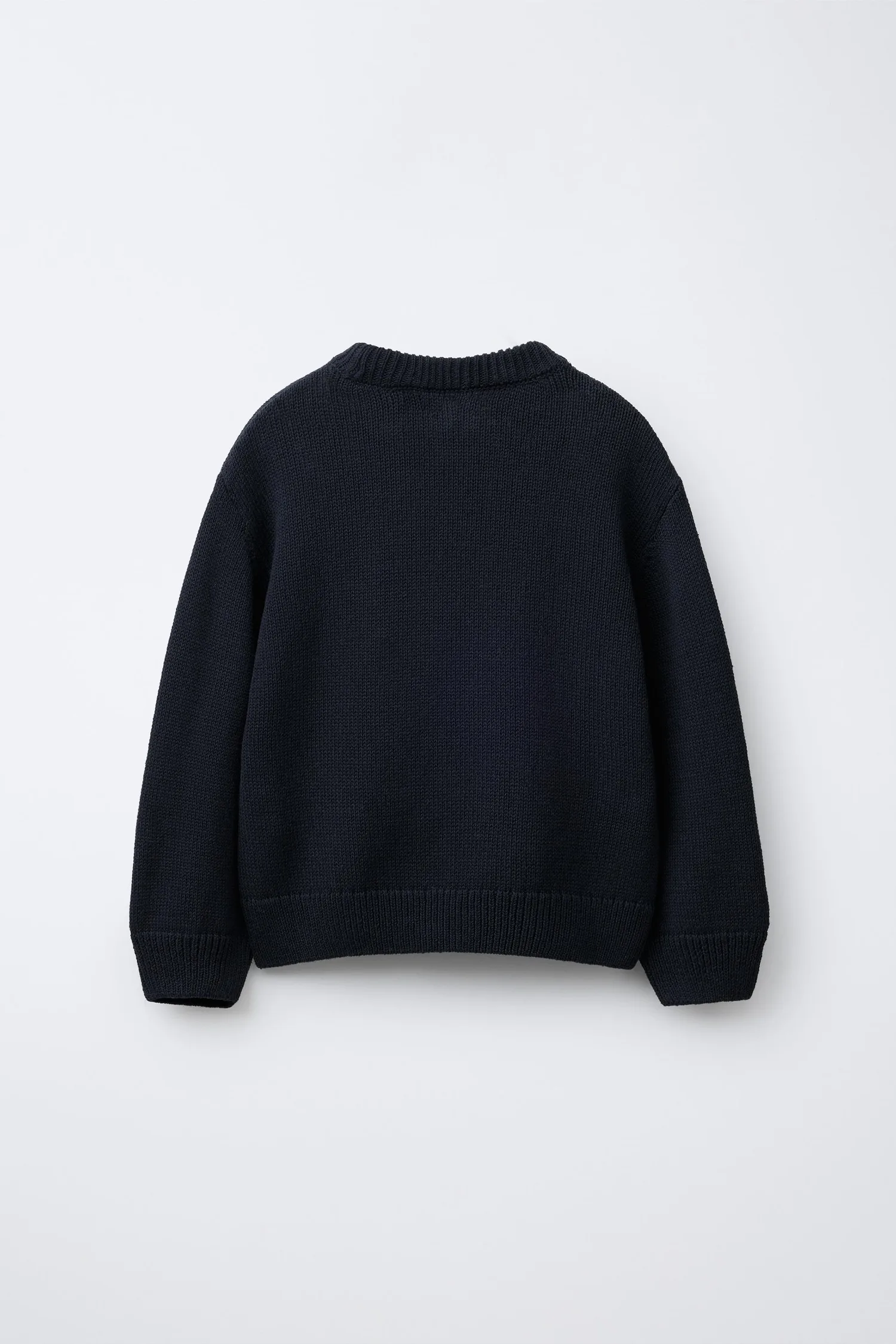 Вязаный джемпер со звездочками Zara, темно-синий — фото 2