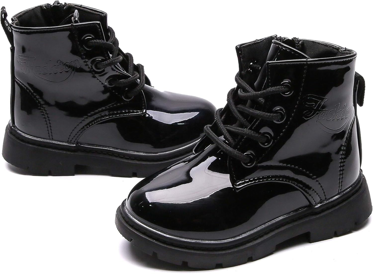 

Детские зимние ботинки Komfyea Autumn кожаные с молнией и шнуровкой (для малышей и детей младшего возраста), Black