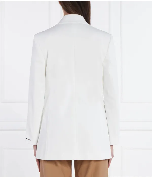 Элегантный приталенный пиджак из твила Regular fit Calvin Klein, белый — фото 4