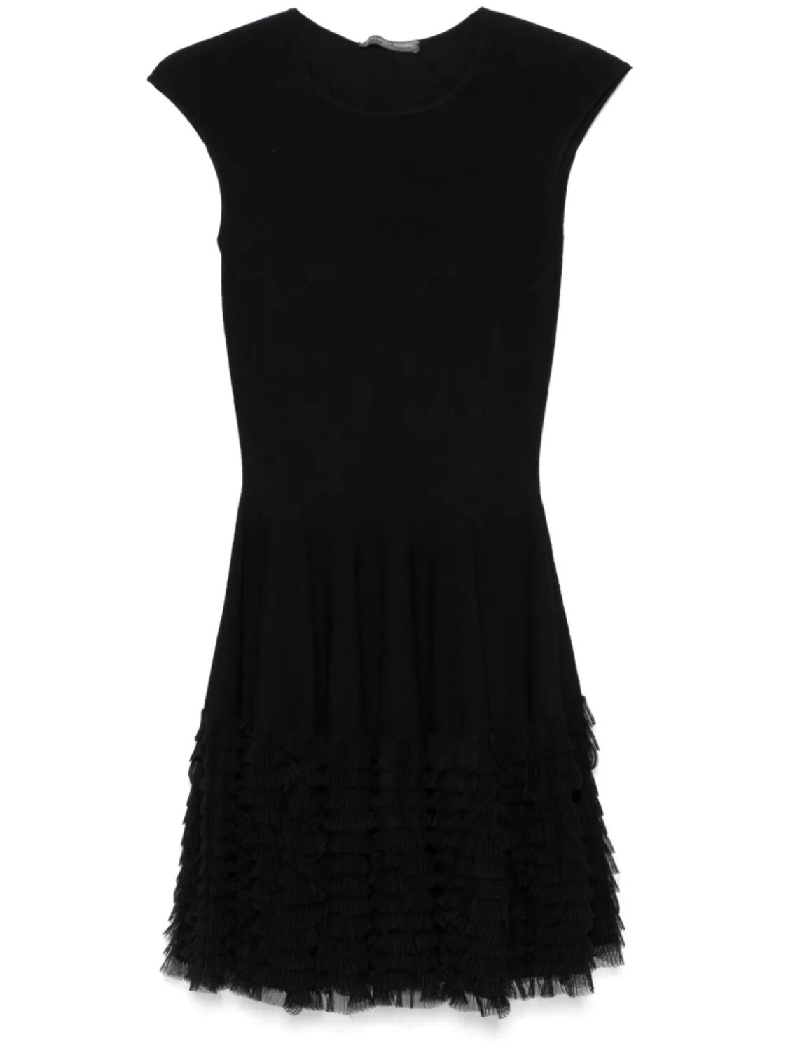 

Платье Alexander McQueen с кружевом и оборками, черный