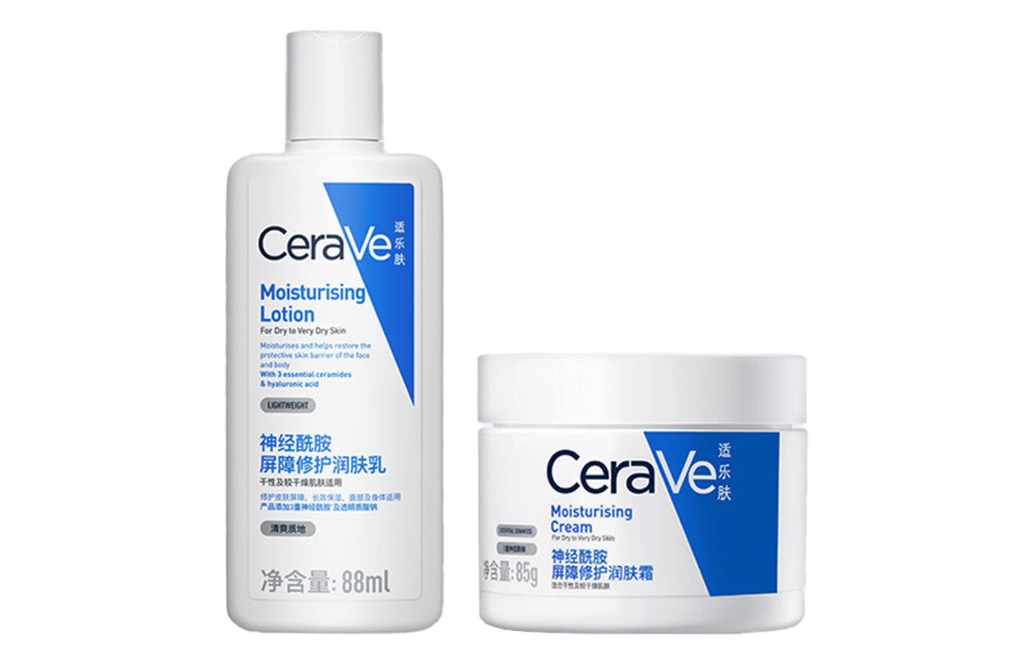 

Набор C Cream & C Cream, Ceramide Hydrating Repairing Skincare Sets, успокаивает и увлажняет, 85г+88мл CeraVe, Two-Piece Set: Ceramide Repairing Moisturizing Cream 85g+Ceramide Barrier Repair Moisturizing Lotion 88ml