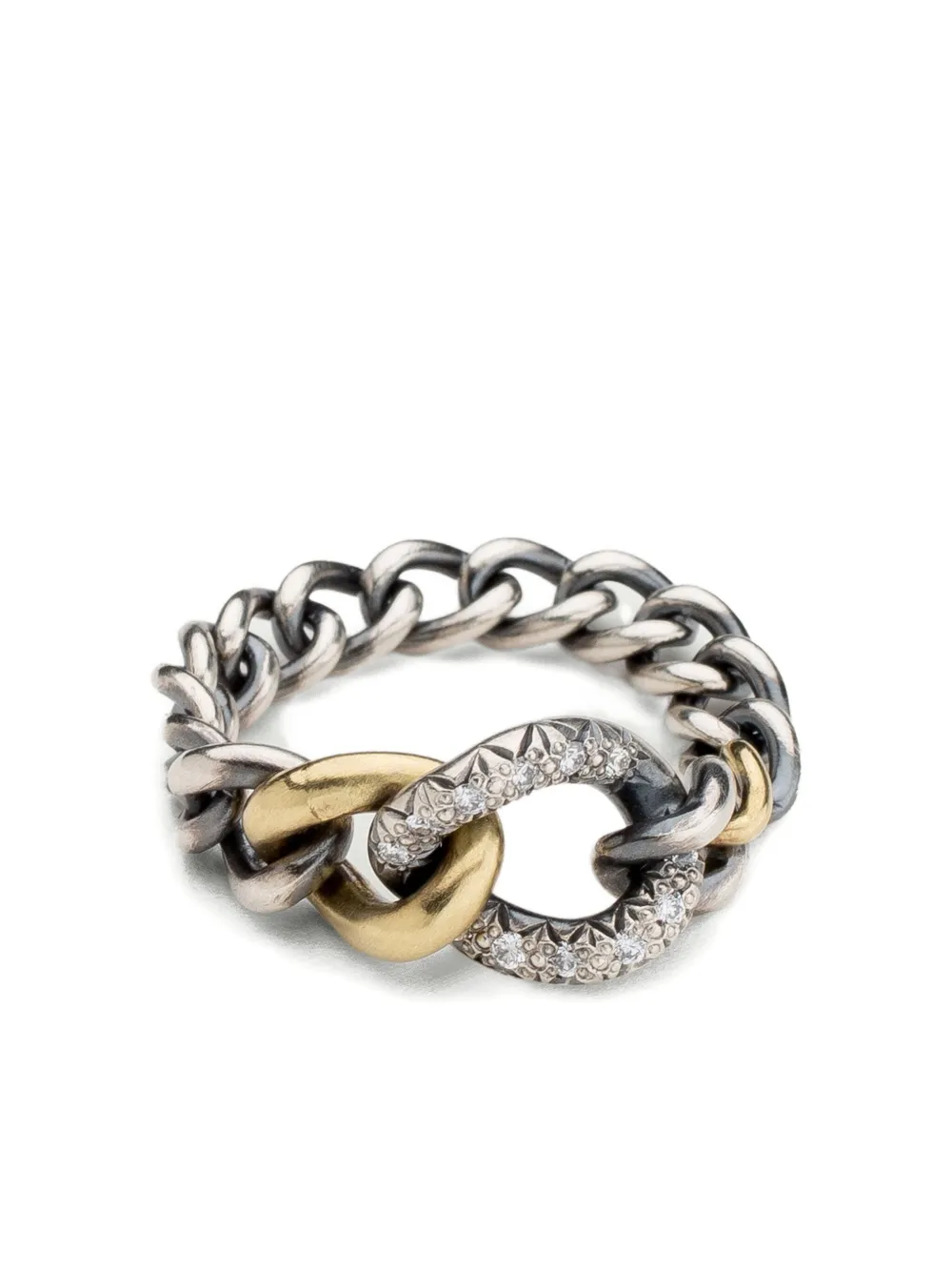 

Кольцо interlace из белого золота 18 карат с бриллиантами hum, серебряный